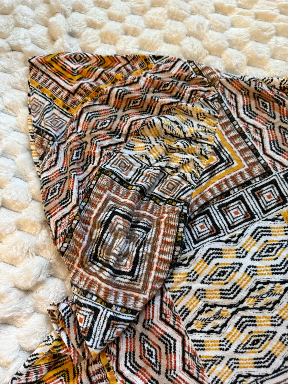 Ruby Rd. Geometric Print Flutter Sleeve Blouse - Picture 4 of 4